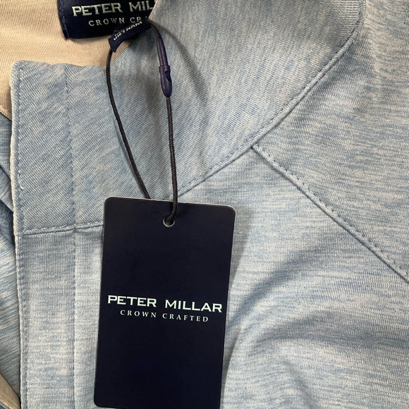 PETER MILLAR MENS STEALTH PERFORMANCE 1/4 ZIP VEST, CHANNEL BLUE, NWT $125, S - Picture 12 of 13